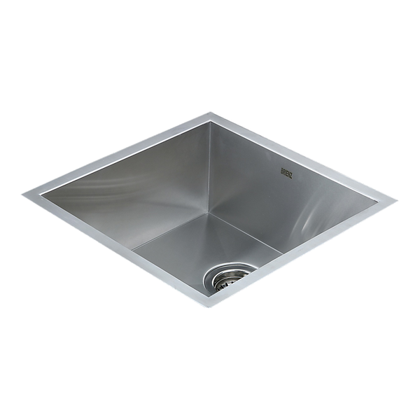 Kitchen Sinks 440X440mm Handmade Stainless Steel Undermount / Topmount Kitchen Laundry Sink With Waste