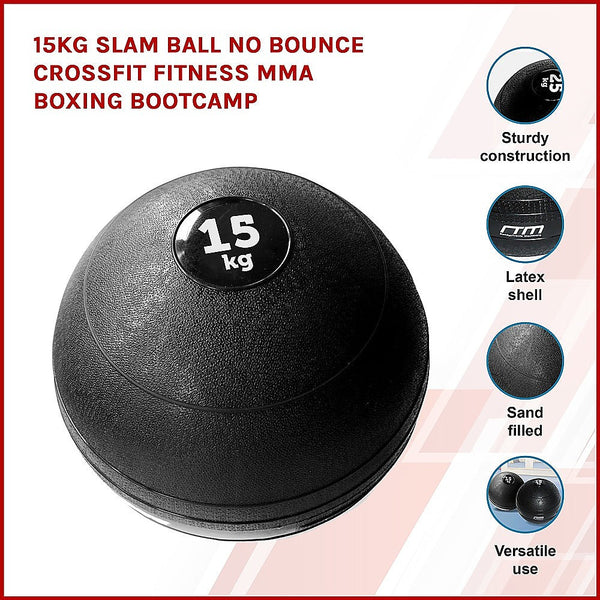 15Kg Slam Ball No Bounce Crossfit Fitness Mma Boxing Bootcamp