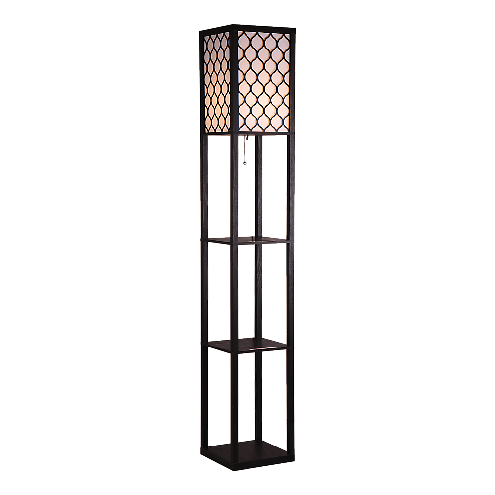 Shelf Floor Lamp - Shade Diffused Light Source With Open-Box Shelves