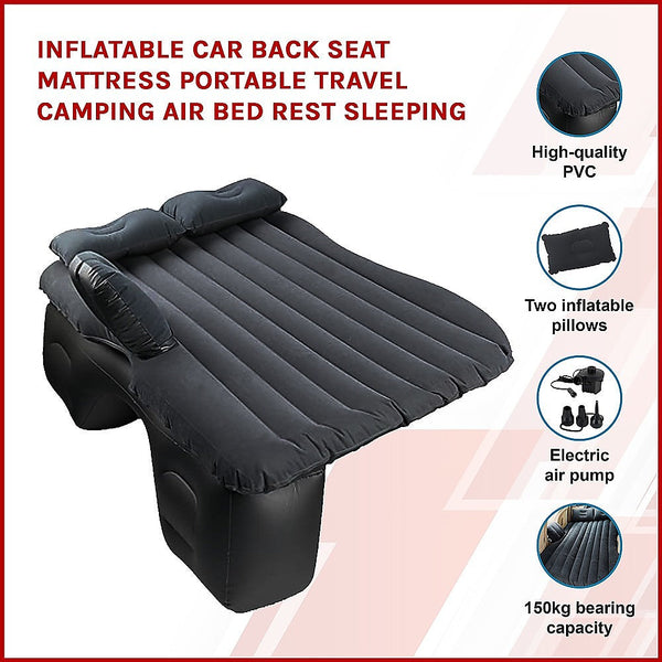 Inflatable Mattresses & Airbeds Inflatable Car Back Seat Mattress Portable Travel Camping Air Bed Rest Sleeping