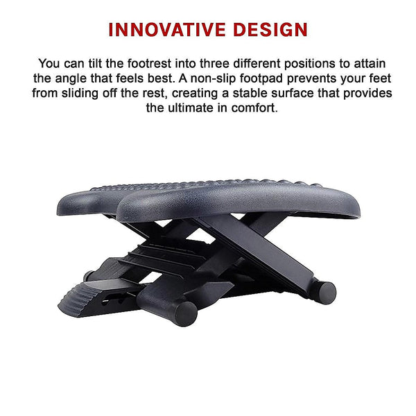 Footrest Under Desk / Leg Rest For Office Chair Ergonomic Computer Plastic