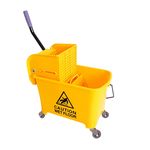 Mop & Broom Accessories 20L Deluxe Mop Wringer Bucket Side Press Janitor Commercial Cleaning