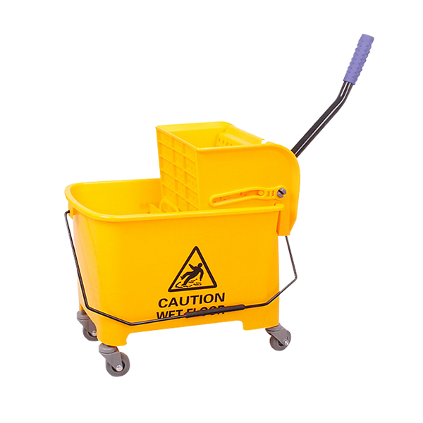 Mop & Broom Accessories 20L Deluxe Mop Wringer Bucket Side Press Janitor Commercial Cleaning