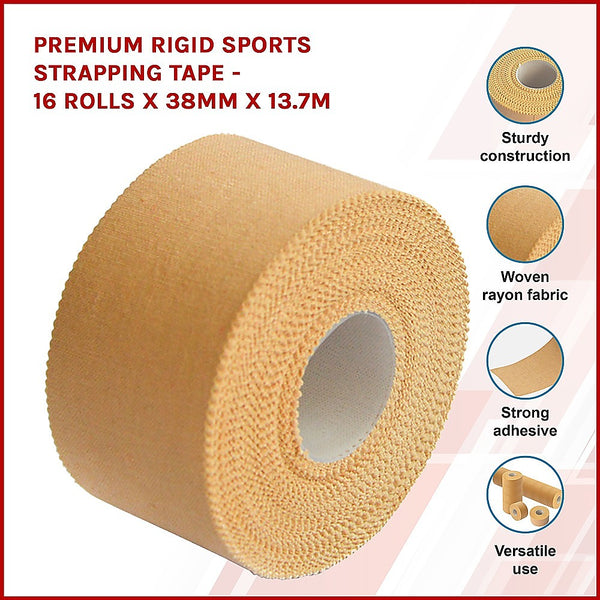 Other Orthopaedic Products Premium Rigid Sports Strapping Tape 16 Rolls X 38Mm 13.7M