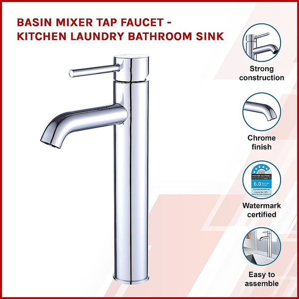 Kitchen Taps Basin Mixer Tap Faucet Kitchen Laundry Bathroom Sink