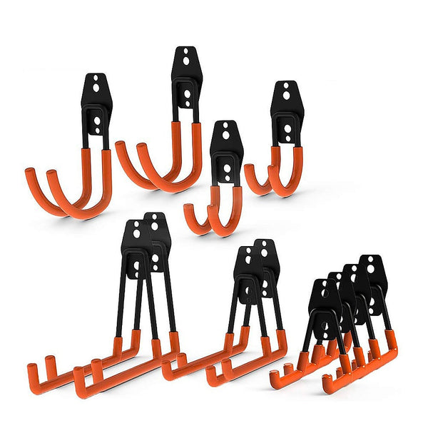 Wall Tool Racks 12 Pack Wall Mount Garage Hooks Tool Storage Workshop Organiser Heavy Duty Steel