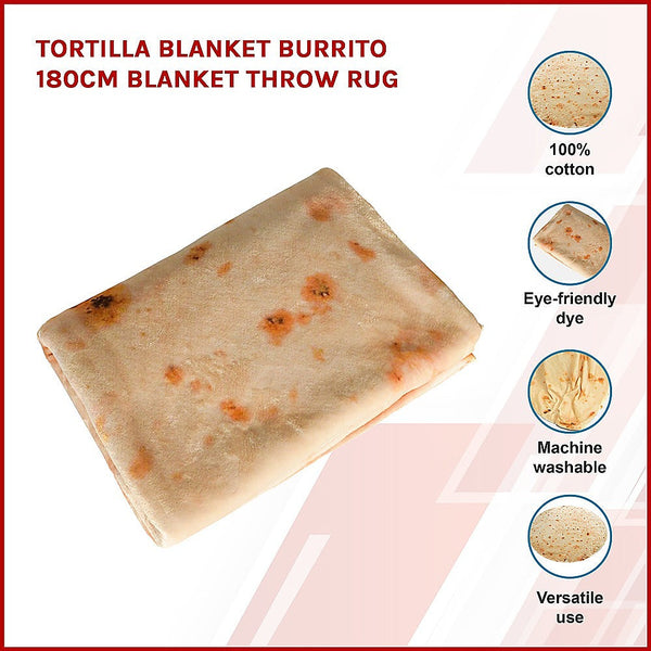 Tortilla Blanket Burrito 180Cm Throw Rug