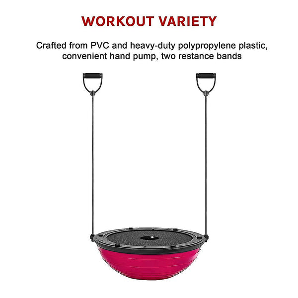 Exercise Balls Yoga Balance Trainer Exercise Ball For Arm, Leg, Core Workout With Pump, 2 Resistance Bands