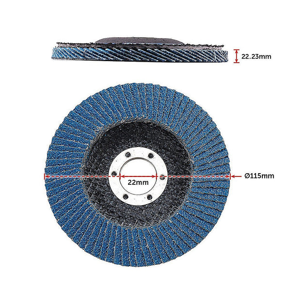 Grinder Discs 50X Pack Premium Zirconia Flap Disc Sanding Grinding 115Mm 4.5" 40 Grit