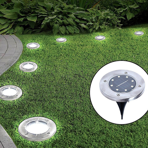 Landscape & Walkway Lights 12X Solar Powered Led Buried Inground Recessed Light Garden Outdoor Deck Path