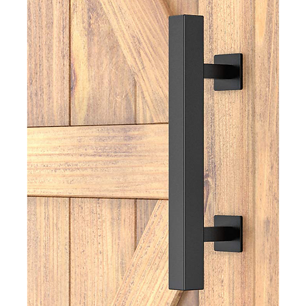 Door Knobs 12" Square Pull And Flush Door Handle Set Black Barn Hardware