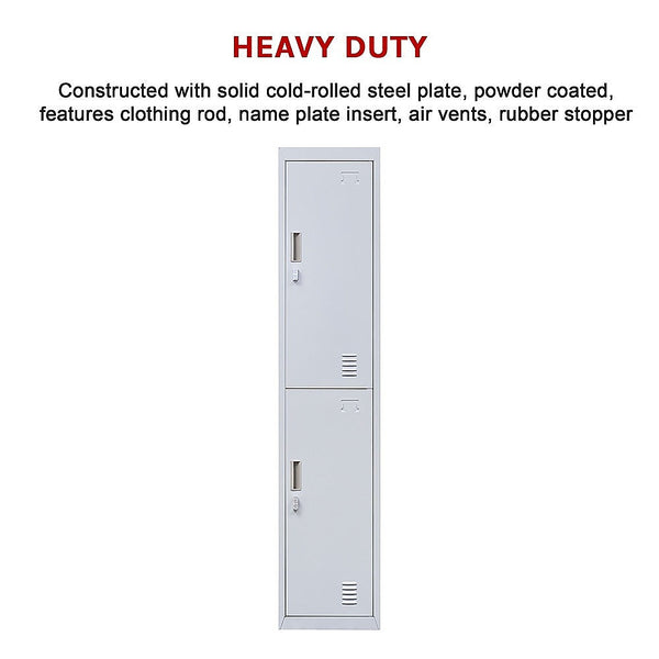 Cabinets & Cupboards 2 Door Vertical Locker For Office Gym Shed School Home Storage