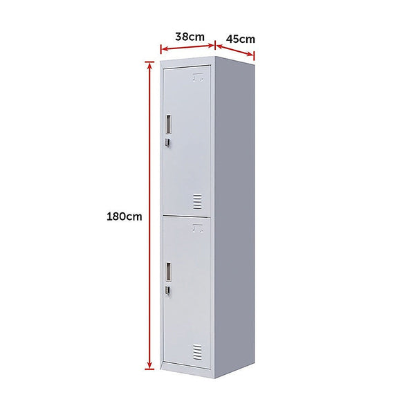 Cabinets & Cupboards 2 Door Vertical Locker For Office Gym Shed School Home Storage