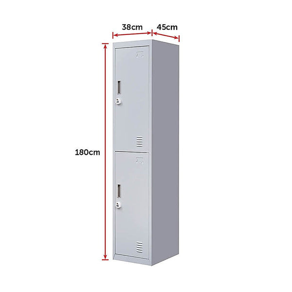 Cabinets & Cupboards 2 Door Vertical Locker For Office Gym Shed School Home Storage