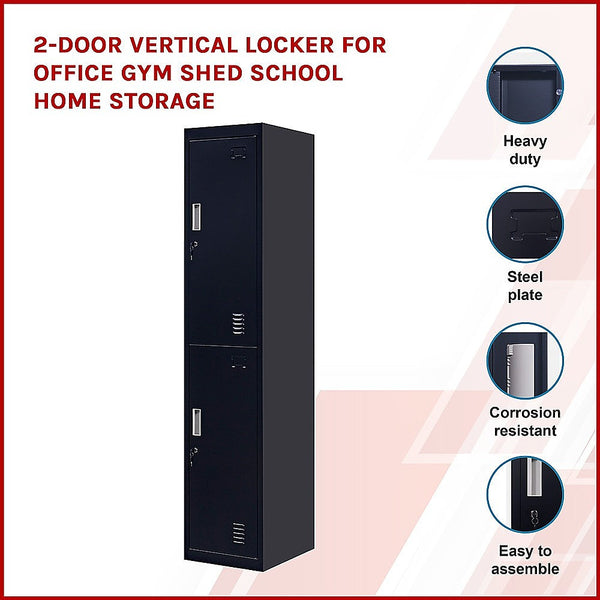 Cabinets & Cupboards 2 Door Vertical Locker For Office Gym Shed School Home Storage