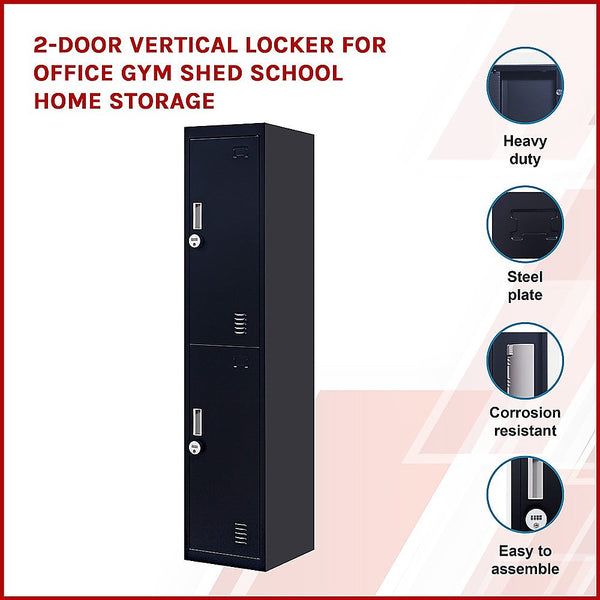 Cabinets & Cupboards 2 Door Vertical Locker For Office Gym Shed School Home Storage