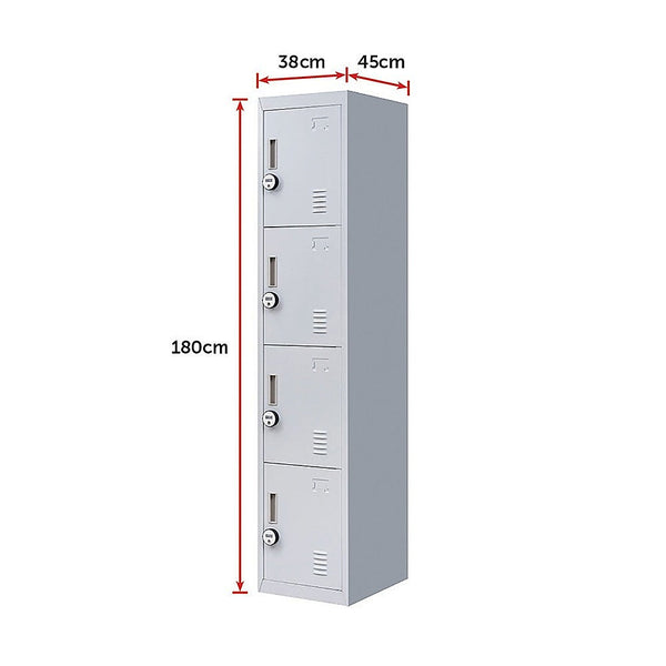 Cabinets & Cupboards 4 Door Vertical Locker For Office Gym Shed School Home Storage