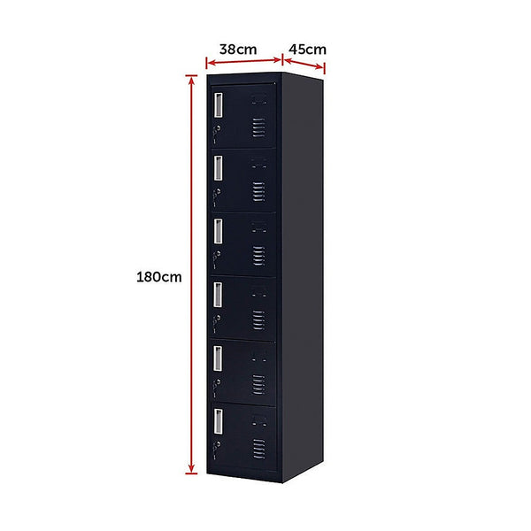 Cabinets & Cupboards 6 Door Locker For Office Gym Shed School Home Storage