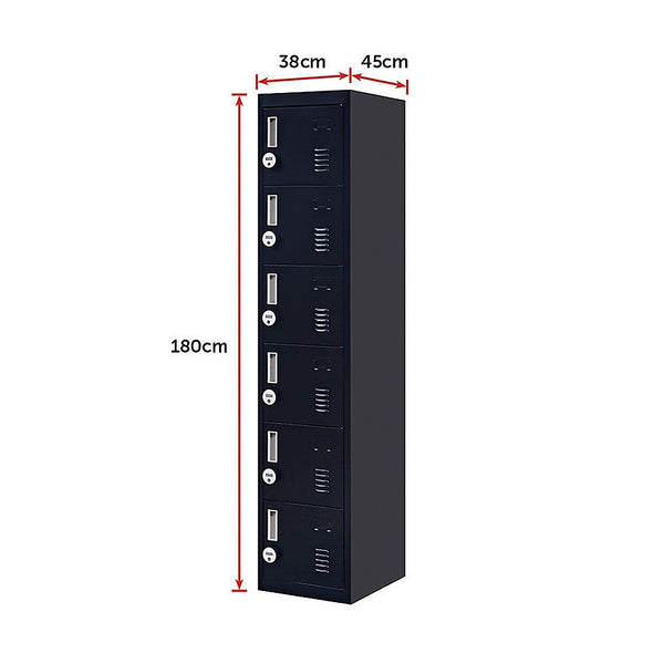 Cabinets & Cupboards 6 Door Locker For Office Gym Shed School Home Storage