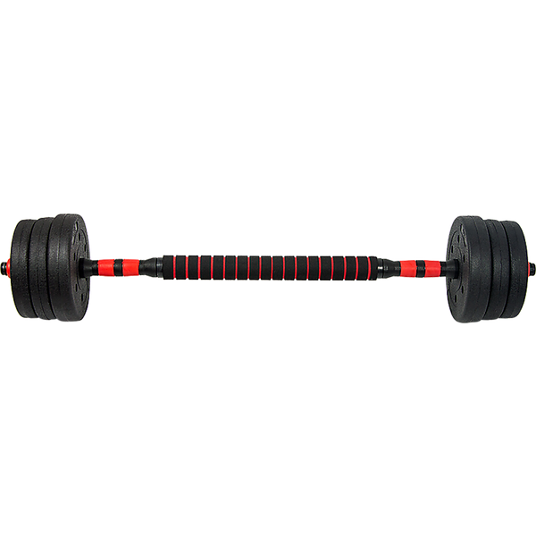 20Kg Adjustable Rubber Dumbbell Set Barbell Home Gym Exercise Weights
