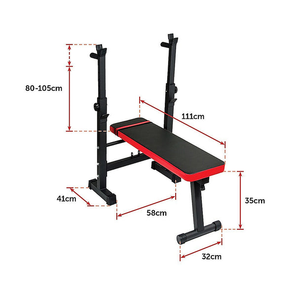 Weights Benches Folding Flat Weight Lifting Bench Body Workout Exercise Machine Home Fitness