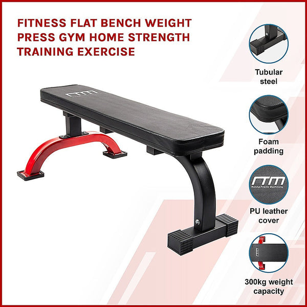 Weights Benches Fitness Flat Bench Weight Press Gym Home Strength Training Exercise