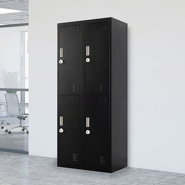 Cabinets & Cupboards Four Door Office Gym Shed Storage Locker Black 4 Digit Combination