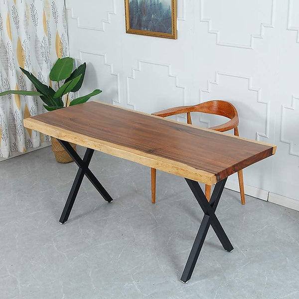 X-Shaped Table Bench Desk Legs Retro Industrial Design Fully Welded Black
