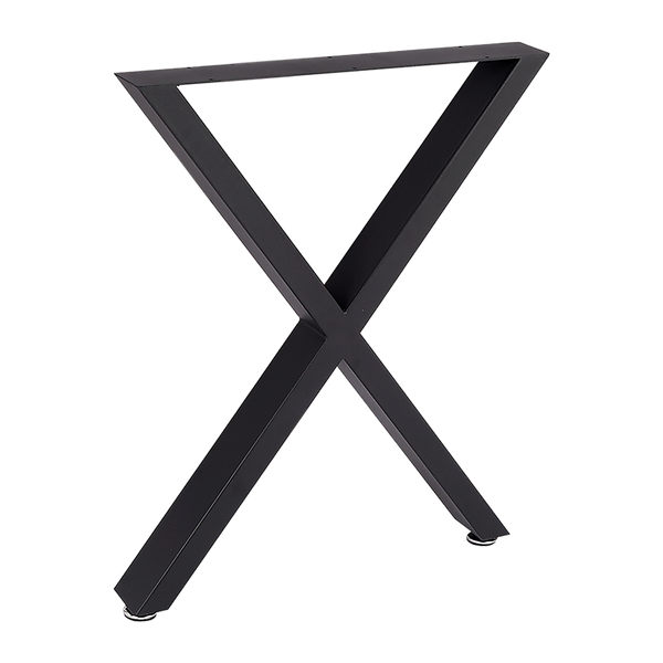 X-Shaped Table Bench Desk Legs Retro Industrial Design Fully Welded Black