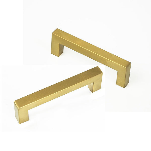 Cabinet Pulls 15X Brushed Brass Drawer Pulls Kitchen Cabinet Handles Gold Finish 96Mm