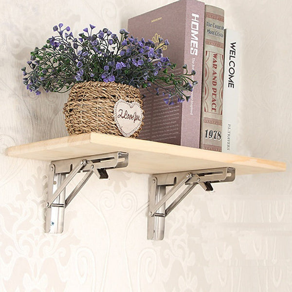 Braces & Brackets 2X 10" Stainless Steel Folding Table Bracket Shelf Bench 50Kg Load Heavy Duty