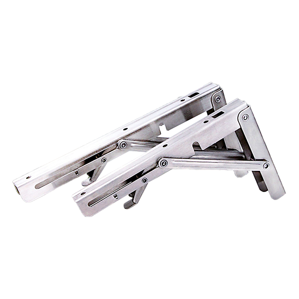 Braces & Brackets 2X 10" Stainless Steel Folding Table Bracket Shelf Bench 50Kg Load Heavy Duty