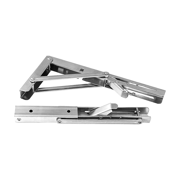 Braces & Brackets 2X 10" Stainless Steel Folding Table Bracket Shelf Bench 50Kg Load Heavy Duty