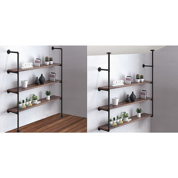 Bookshelves Wall Shelves Display Bookshelf Industrial Diy Pipe Shelf Rustic Brackets