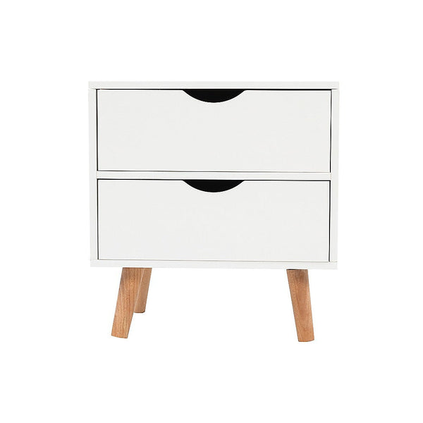 Bedside Tables White Wood Drawers Side Nightstand Storage Cabinet Mdf 40 Inch