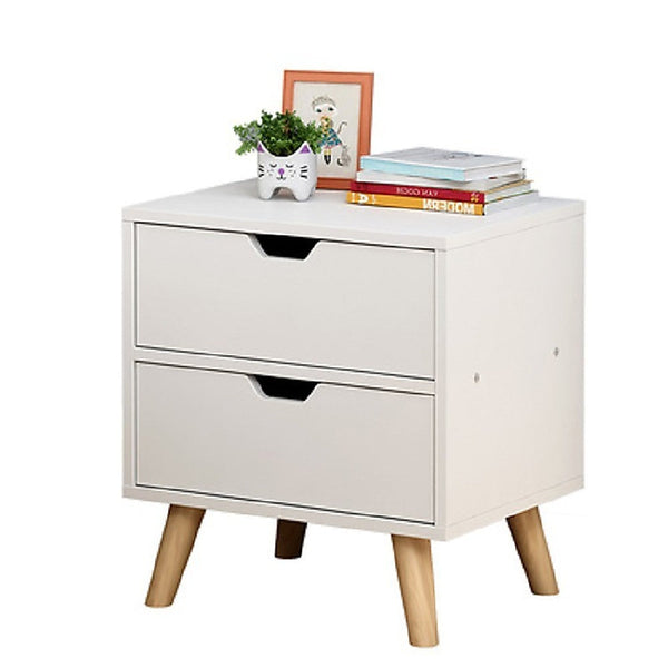 Bedside Tables White Wood Drawers Side Nightstand Storage Cabinet Mdf 40 Inch