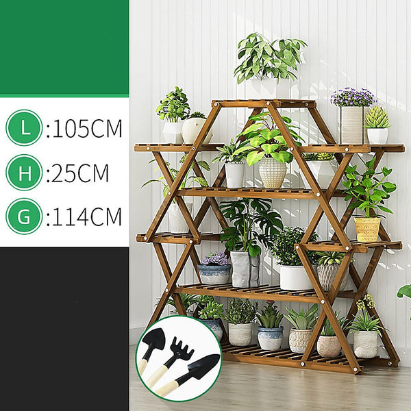 Plant Stands Bamboo Multilayer Flower Plant Bonsai Rack Shelf Stand Porch Lawn Patio