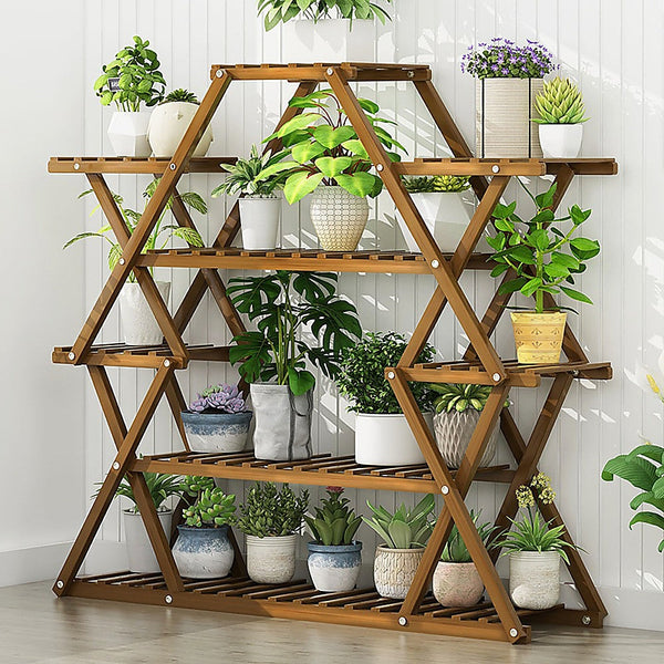 Plant Stands Bamboo Multilayer Flower Plant Bonsai Rack Shelf Stand Porch Lawn Patio