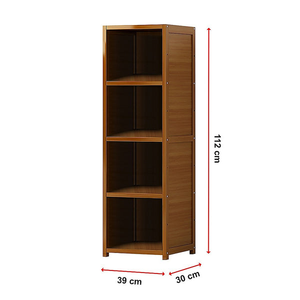 Bookshelves Bamboo Shelf Bookcase Display Storage Rack Stand Livingroom Bedroom