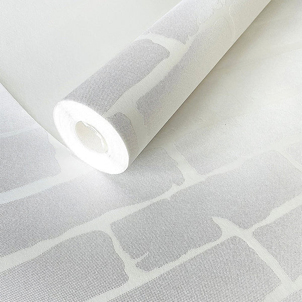 Wallpaper Rolls & Sheets White Brick Wallpaper Vinyl Vintage