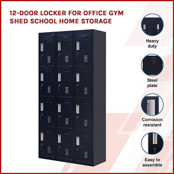 Cabinets & Cupboards 12 Door Locker For Office Gym Shed School Home Storage With Keys