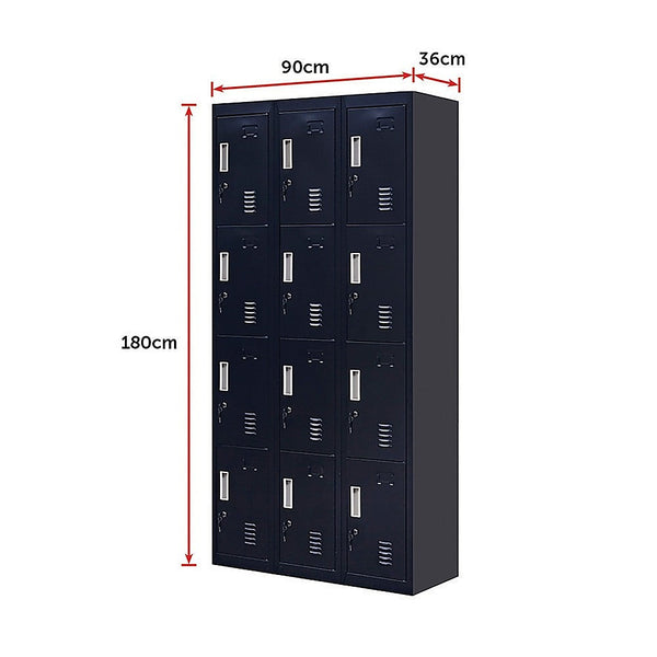 Cabinets & Cupboards 12 Door Locker For Office Gym Shed School Home Storage With Keys