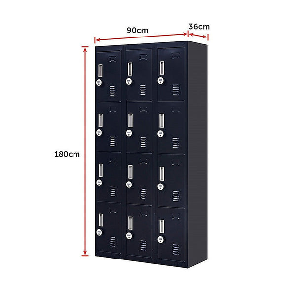 Cabinets & Cupboards 12 Door Locker For Office Gym Shed School Home Storage 4 Digit Combination