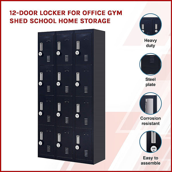 Cabinets & Cupboards 12 Door Locker For Office Gym Shed School Home Storage 4 Digit Combination