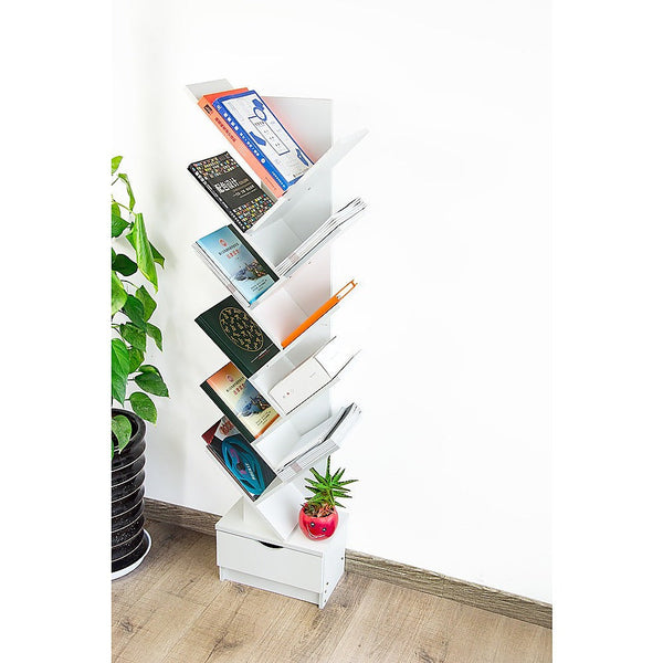 Bookshelves Tree Bookshelf Bookcase Organizer 12 Tier Multipurpose Shelf Display Racks