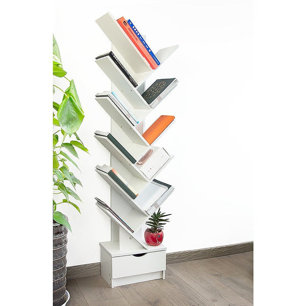 Bookshelves Tree Bookshelf Bookcase Organizer 12 Tier Multipurpose Shelf Display Racks