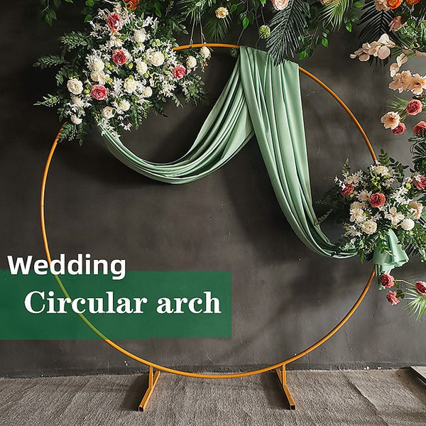 Party Decorations 3M Gold Wedding Hoop Round Circle Arch Backdrop Flower Display Stand Frame Background