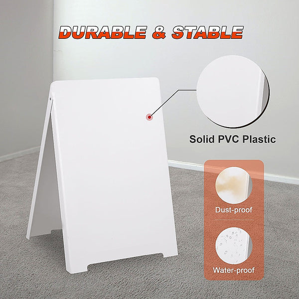 Double Side Sidewalk A-Frame Sign Sandwich Board Holds Graphic Plastic Panels