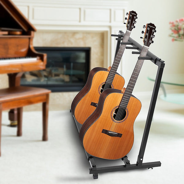 Guitar Accessories Guitar Stand 9 Holder Folding Rack Band Stage Bass Acoustic