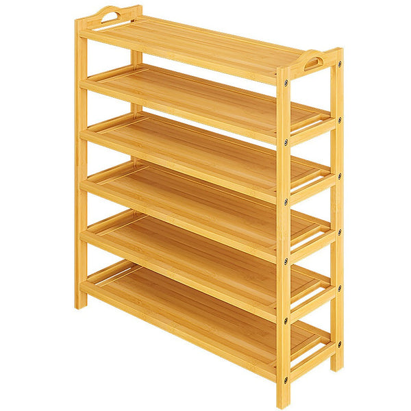 Shoe Racks 6 Layers Natural Wood Bamboo Shelf Entryway Storage Shoe Rack Home Furniture